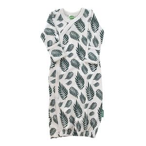 PARADE Organic Newborn Infant Kimono Gown - Green Leaves Signature Print